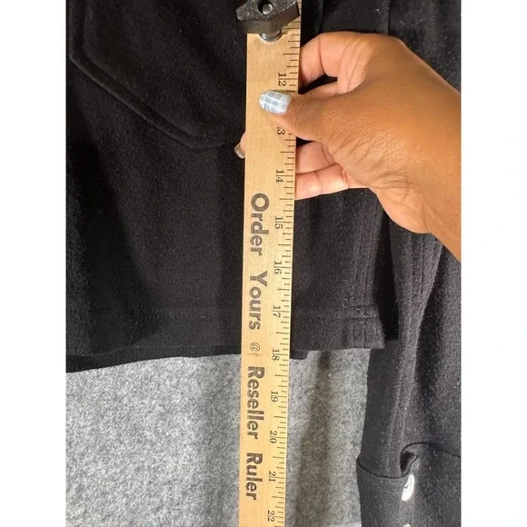 Every Black Cropped Long Sleeve Polo Pullover Womens XS Minimalist preppy grunge - Picture 6 of 8